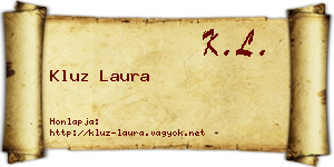 Kluz Laura névjegykártya