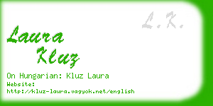 laura kluz business card